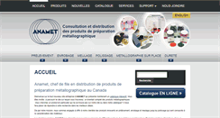 Desktop Screenshot of anamet.com
